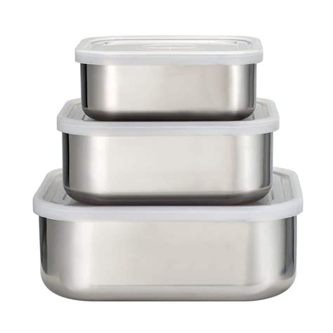 metal containers with lids